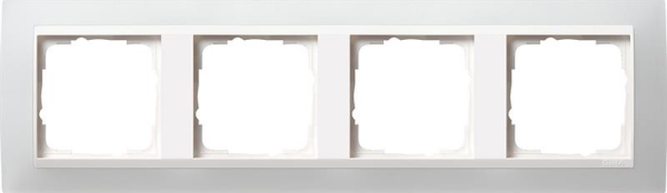 Cover frame 4 gang intermediate frame pure White Gira Event opaque White