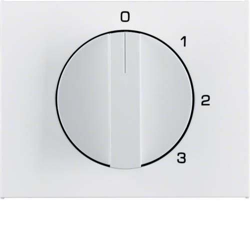 Centre plate rotary knob 3-step switch neutral position, K.1 polar White