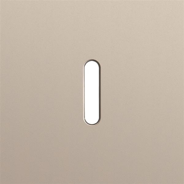 Single cover plate, for single switch functions, Niko rocker steel Champagne