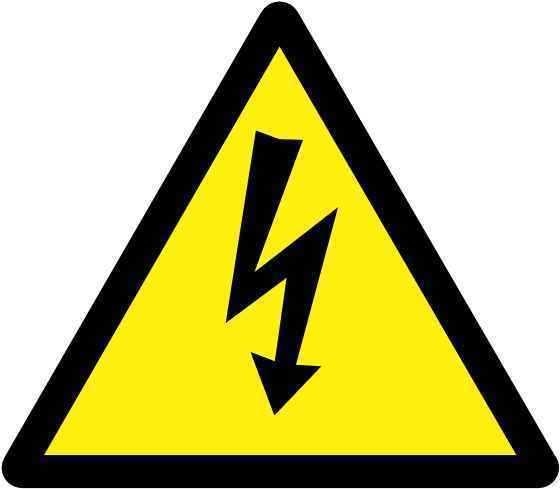 Sticker 100 x 100mm electrical hazard