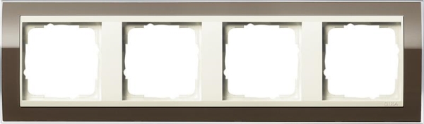 Cover frame 4 gang intermediate frame cream White Gira Event Clear Brown