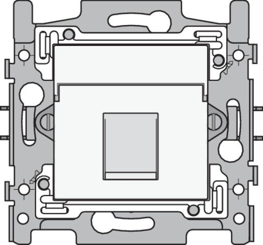 1 RJ45 connection UTP cat5E, base and finishing set White