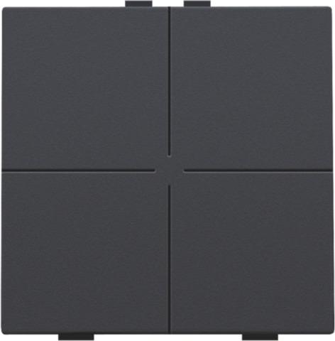 Viervoudige drukknop voor Niko Home control Anthracite