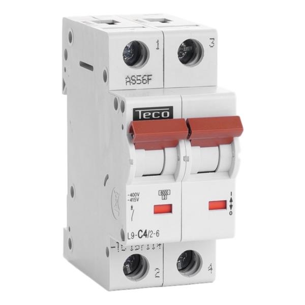 Circuit breaker 2 poles 4A 6kA curve C