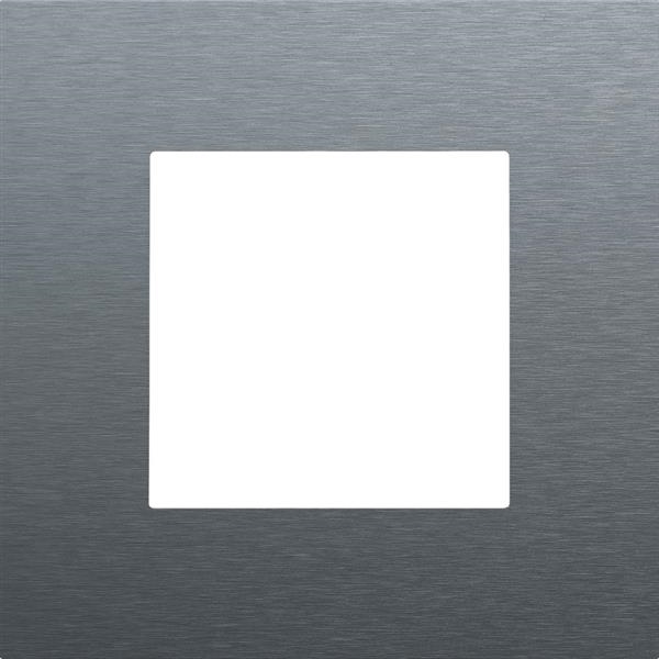 Single cover plate, Niko Pure Aluminum Blue brushed Grey