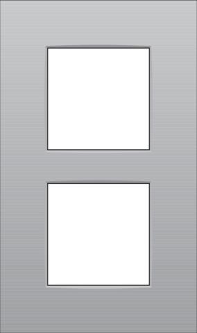 Double flush surround plate with 60mm vertical centre - to - centre distance Intense Sterling