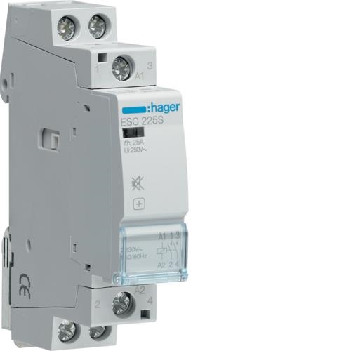 Silent contactor - 2 x 25A - 230V - 2NO