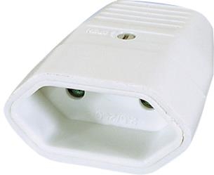 Female 2 poles socket - 2,5A - White