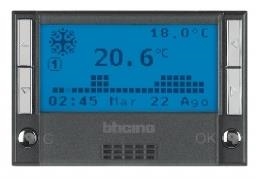 Day / week room thermostat dark