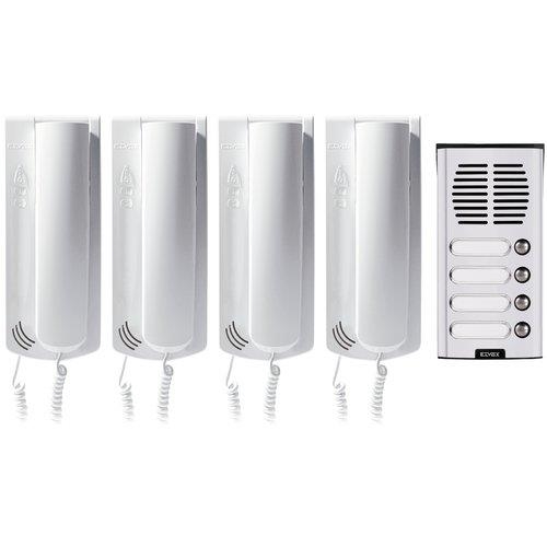 Parlofoonkit 4 + N 4 drukknoppen Sound System 8104 + 4 x 62K0