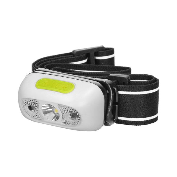 Led headlamp with touchless switch and USB charger 5W, 230lm, 1200mAh Li - ion, movable torch head