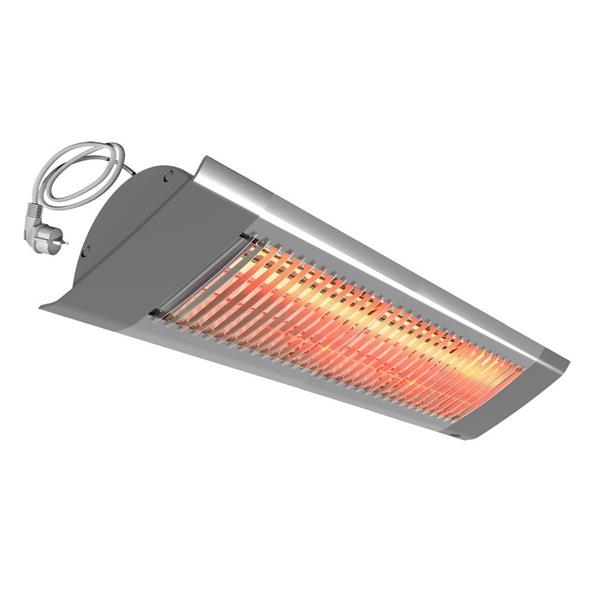 Halogen radiant patio heater 2000W Grey wide distribution