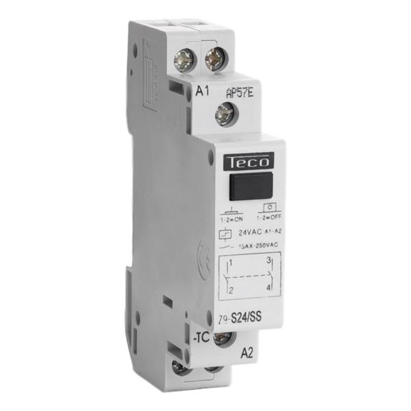 Impulse relay 24Vac 16A 2NO