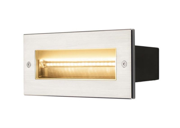 Brick, outdoor wandInbouwarmatuur, Led, 3000K, roestvrij Staal, 230V, IP67, 850 lm, 10W