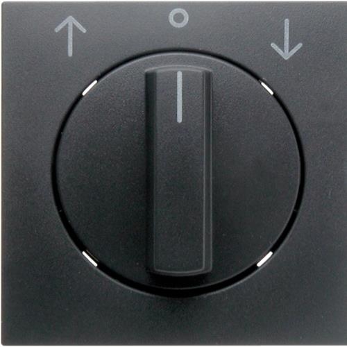 Centre plate rotary knob rotary switch blinds, Berker B.3 / B.7, Anthracite