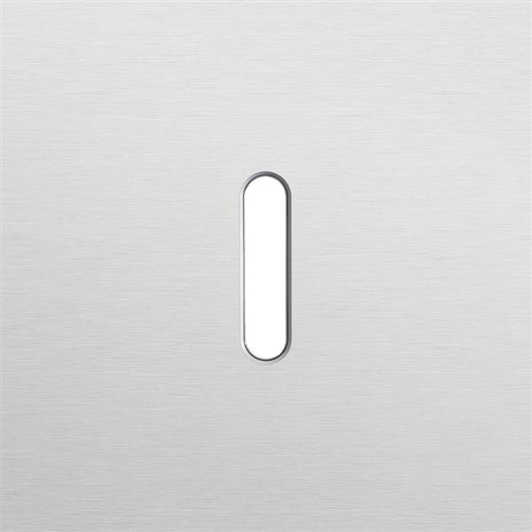 Single cover plate, for single switch functions, Niko rocker Alu Grey