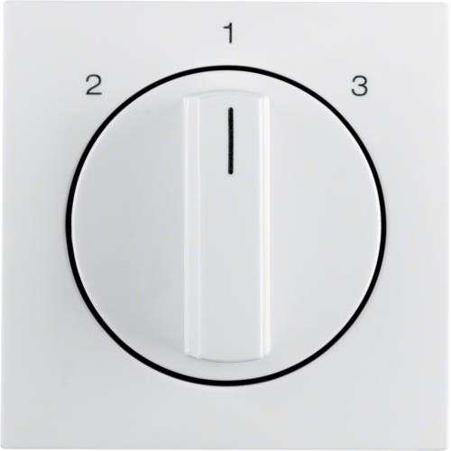 Enjoliveur avec bouton rotatif pour interrupteur 3 paliers sans position "0" S.1 / B.3 / B.7 Blanc p