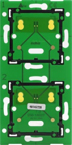 Double vertical wall - mounted printed circuit board for Niko Home Control for use with connection u