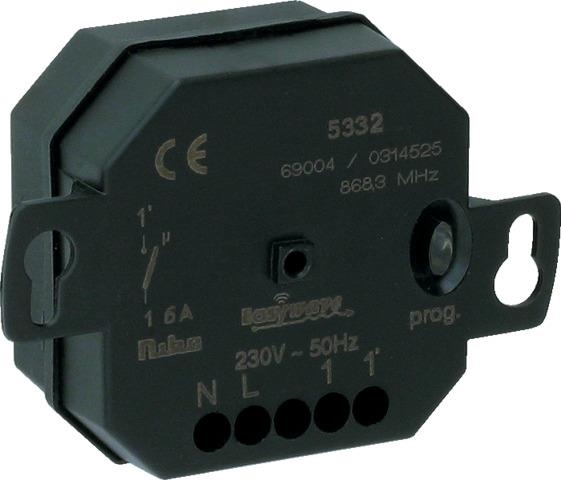 Single - pole, potential - free, 1 - channel, flush - mounting RF receiver