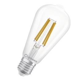 Led lamp ison60 classic edison shape energy efficiency class A 3.8W 830 filament clear E27