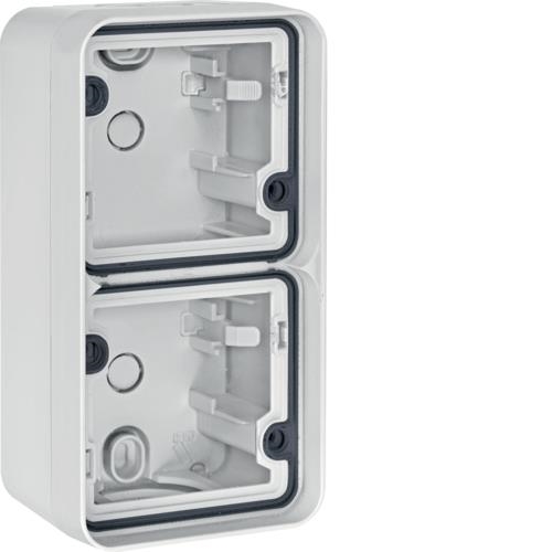 Cubyko box wall double vertical IP55 White