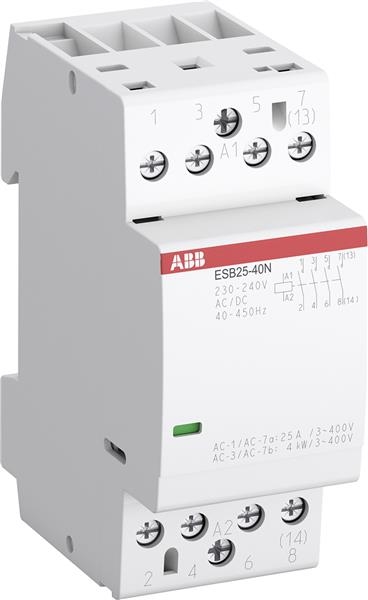 Modulaire installatiemagneetschakelaar 25A 4 NO 25Acontacten spoelspanning: 230Vac / Dc