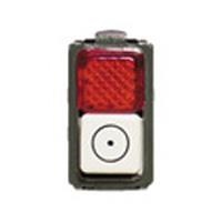 Push - button + lampholder 24V Red