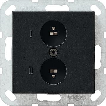 Stereo speaker socket System 55 Black mat