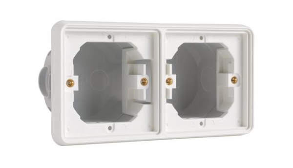 Double horizontal flush - mounting frame, White