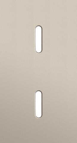 Double cover plate, vertical 71 mm centre distance, for two single switching functions, Niko Rocker