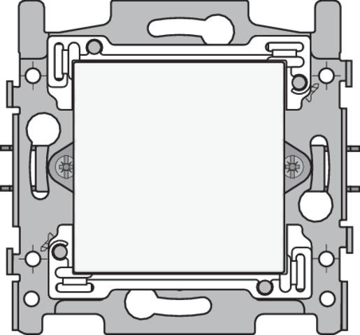 Blind plate, base and finishing set White