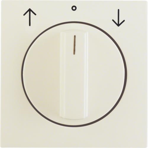 Centraalstuk met draaiknop voor rolluik - draaischakelaar S.1 / B.3 / B.7 Wit, glanzend