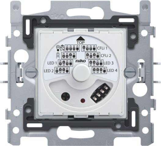 Base for universal rotary dimmer with PLC interference suppression, 5 - 325W, 3 wire