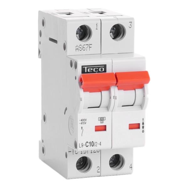 Circuit breaker 2 poles 10A 4.5kA C curve