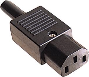 Female 3 poles IEC - C13 socket - 6 A - 230V