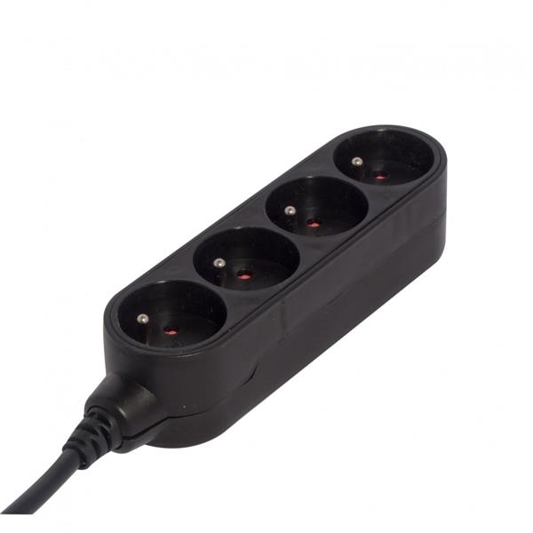 Stylish power strip Black - 4 x 16A - 3m