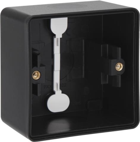 Splashproof surface - mounting box with two single flexible inputs for flush - mounting one function