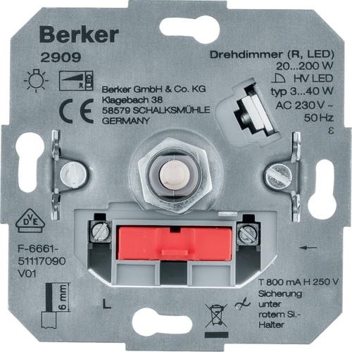 Rotary dimmer (R, Led), light control