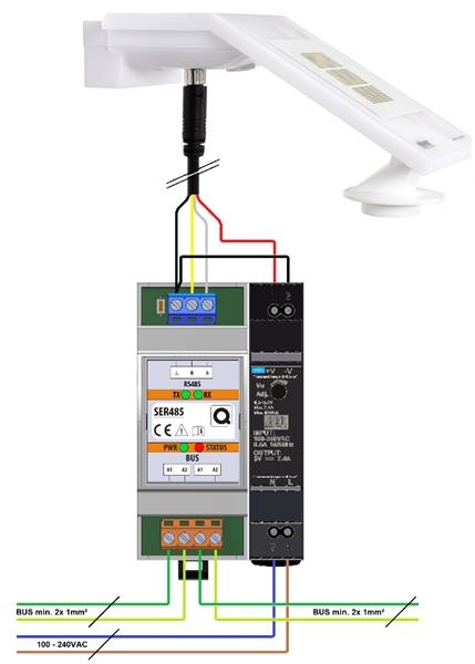 Qbus P04 weather station + DIN power supply