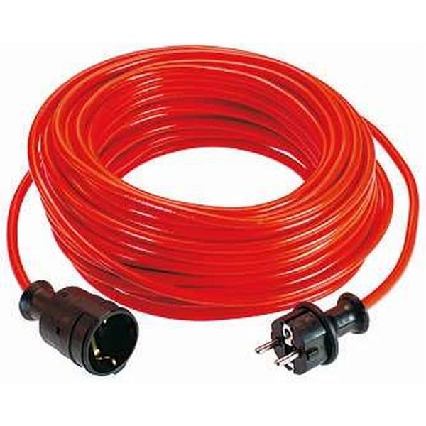 PVC - verlengkabel 25m H05VV-F 3G1.5rood