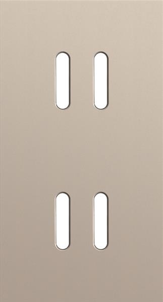 Double cover plate, vertical 71mm center distance, for double switch functions, Niko rocker steel Ch