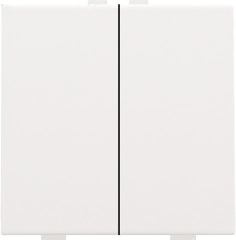 Bouton - poussoir double pour Niko Home control White Steel