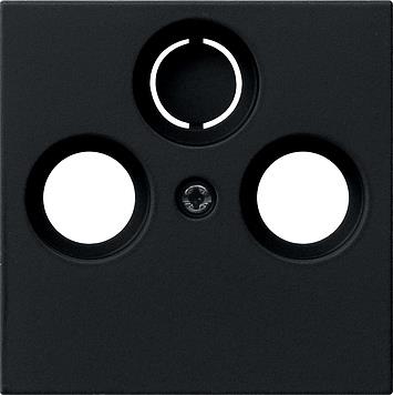 Cover coaxial antenna socket System 55 Black mat