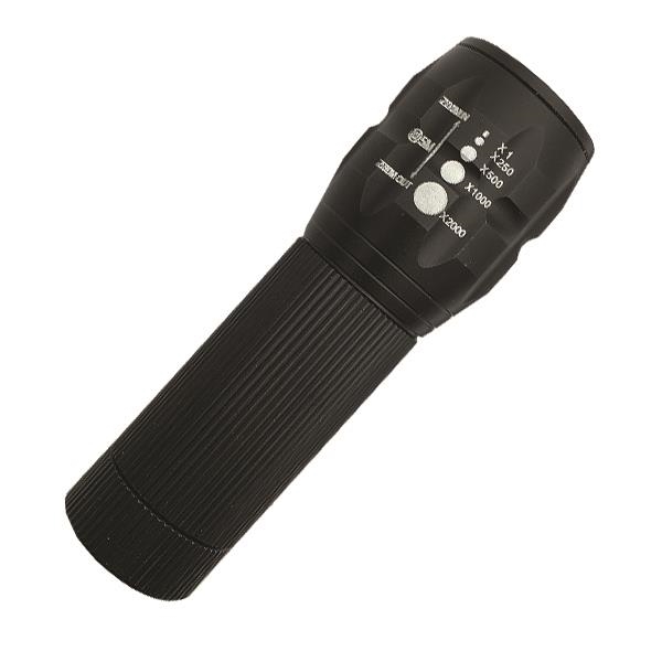 Led Aluminium battery flash light with zoom