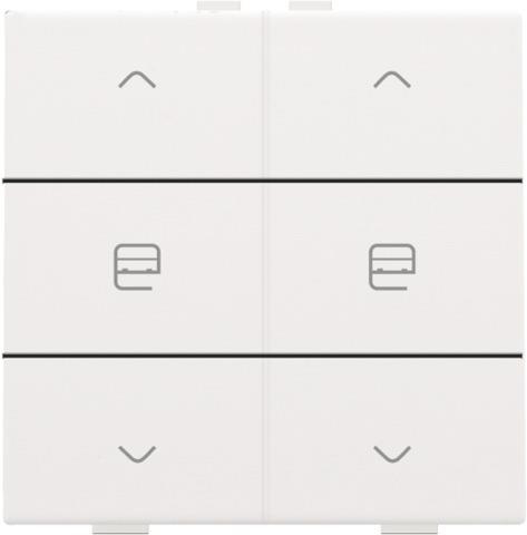 Commande de moteur double pour Niko Home control White Steel