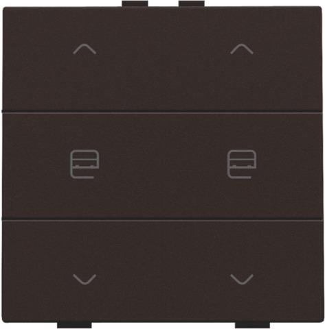 Commande de moteur double pour Niko Home control dark Brown