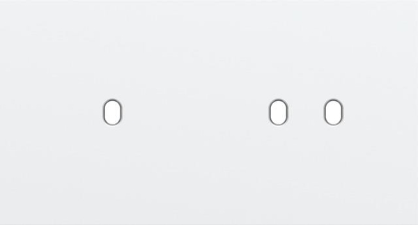 Double cover plate, horizontal 71 mm centre distance, for single switching function and double switc