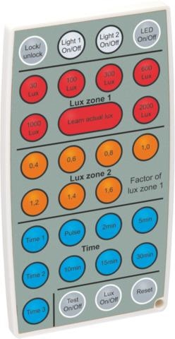 IR-afstandsbediening om de inbouwaanwezigheidsdetector (350-20056) in te stellen