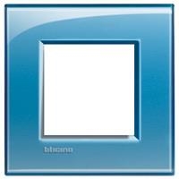 LivingLight - plaque rectangulaire 2 modules Bleu