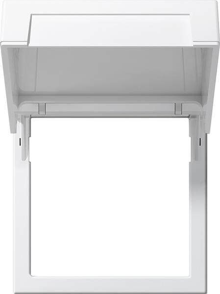 Mounting frame hinged cover System 55 pure White mat